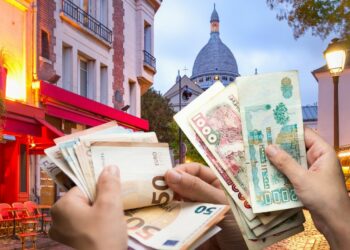 Billets en euros et en dinar algérien