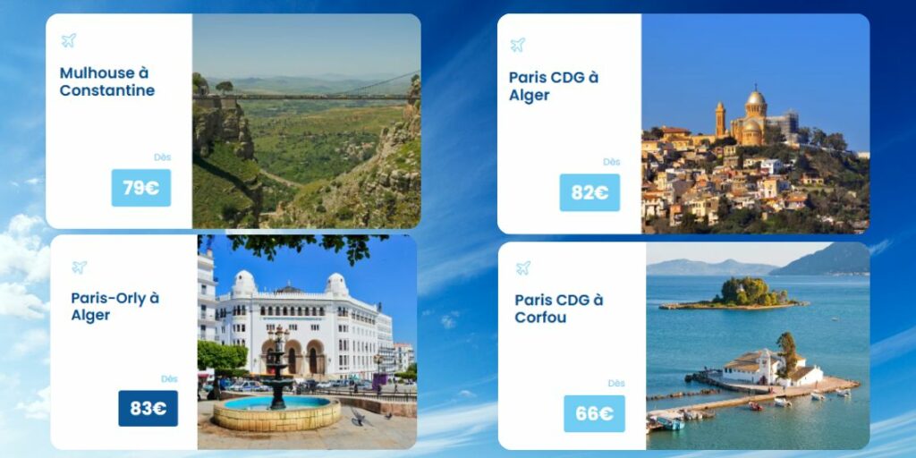 Des vols à petit prix vers l'Algérie pour plusieurs destinations