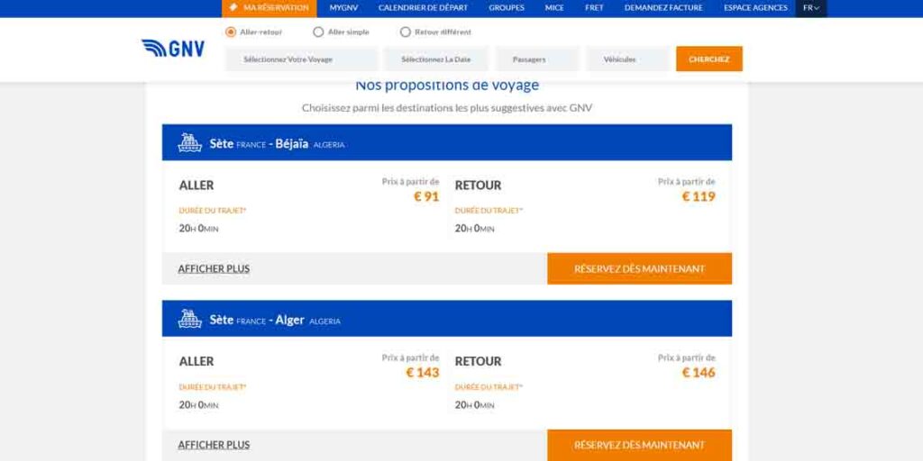 Eté 2025Nouvelle promotion GNV depuis l'Algérie