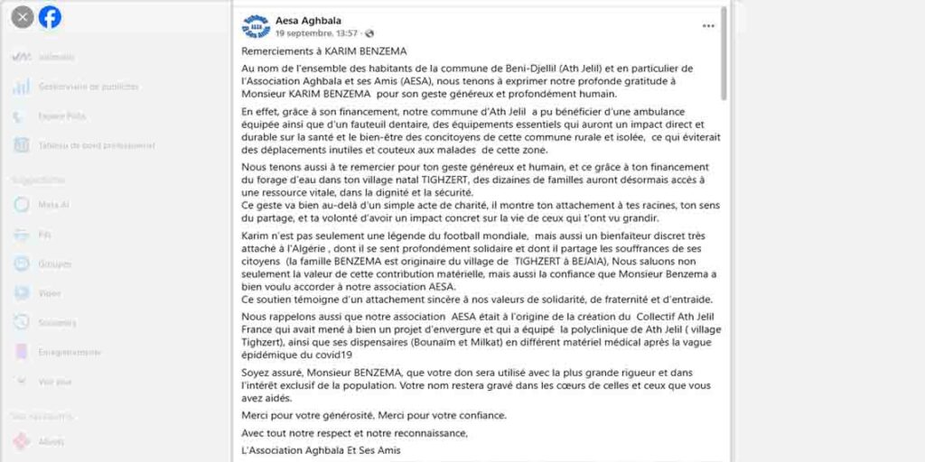 Communiqué L’AESA