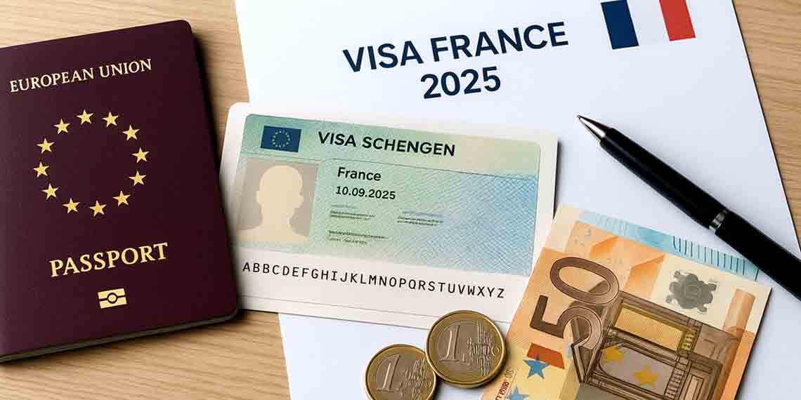 Le coût total d'un visa Schengen pour la France en 2025