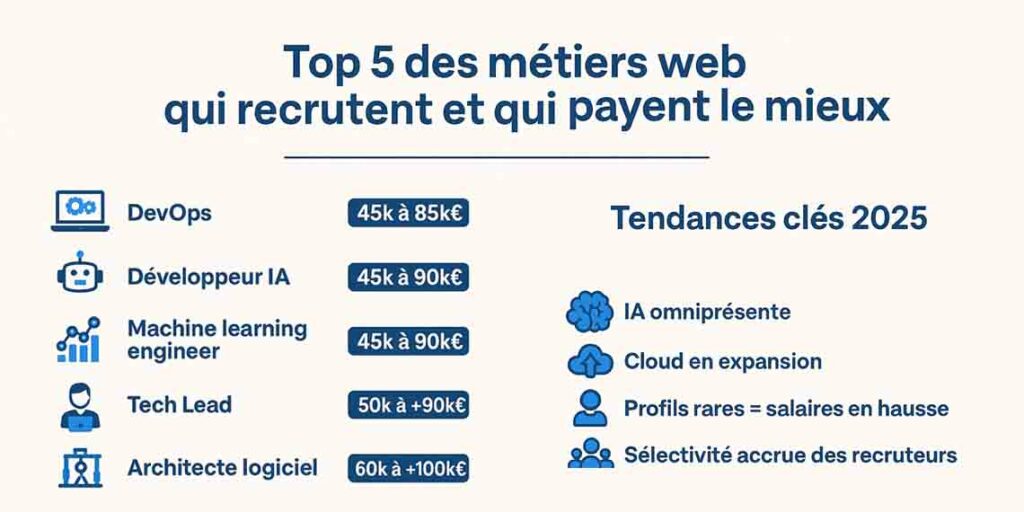 Métiers web qui recrutent